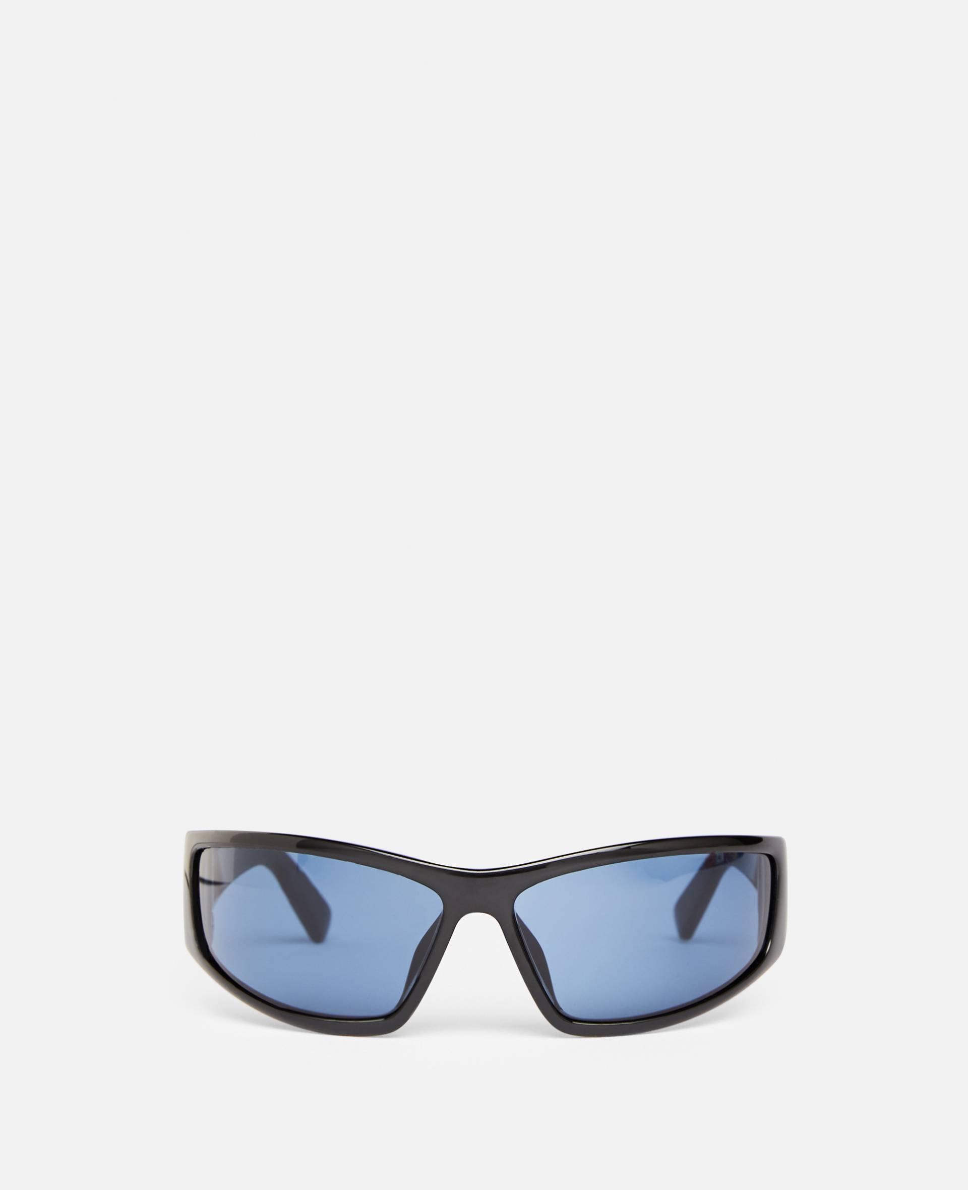 Stella McCartney - Rechteckige Sonnenbrille, Frau, Glänzend Schwarz von Stella McCartney