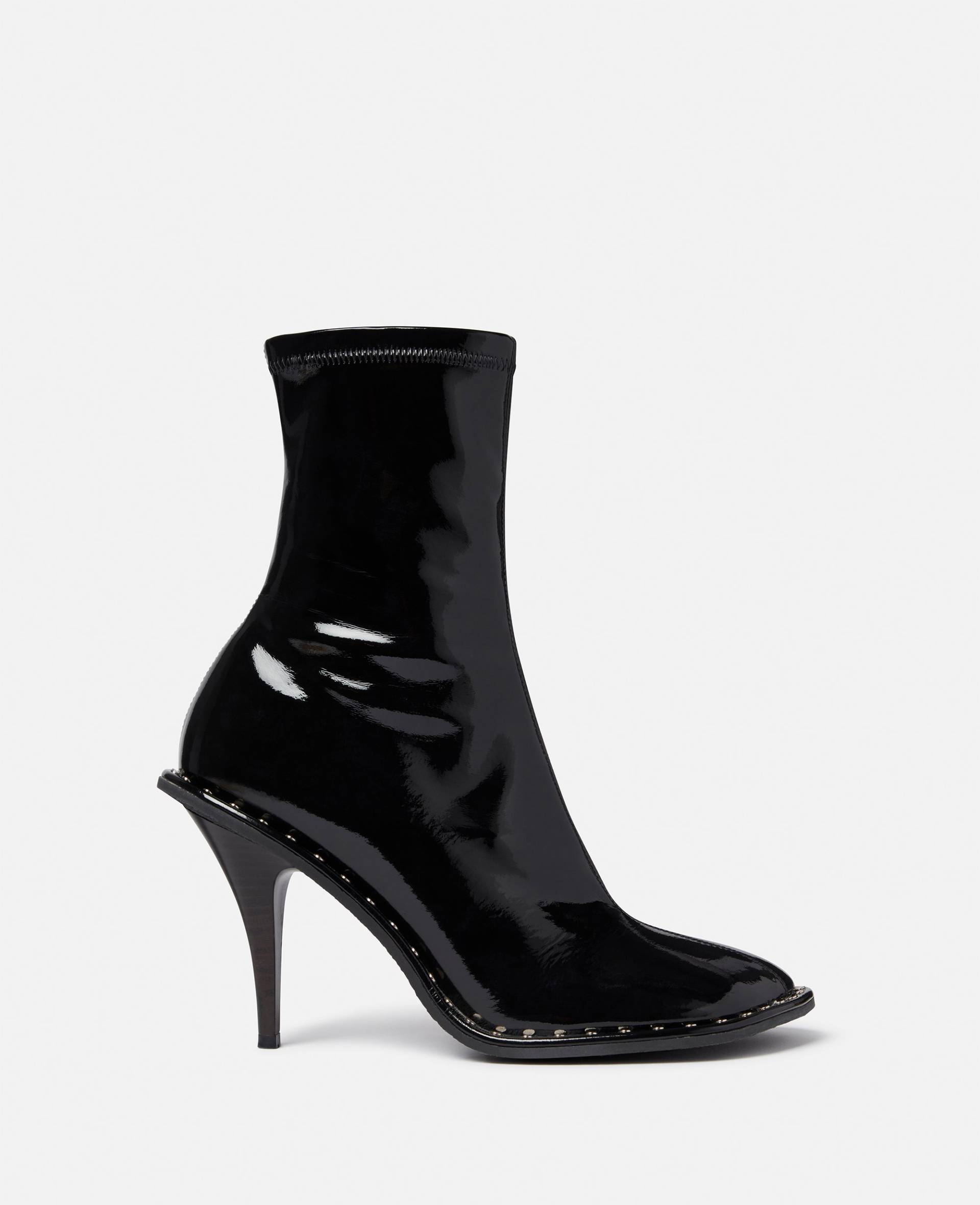 Stella McCartney - Ryder Lackierte Stiletto-Stiefel, Frau, Schwarz, Größe: 35 von Stella McCartney