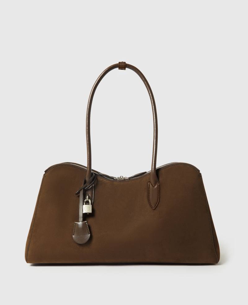 Stella McCartney - Ryder Wildleder Tote Bag, Frau, Mokka von Stella McCartney