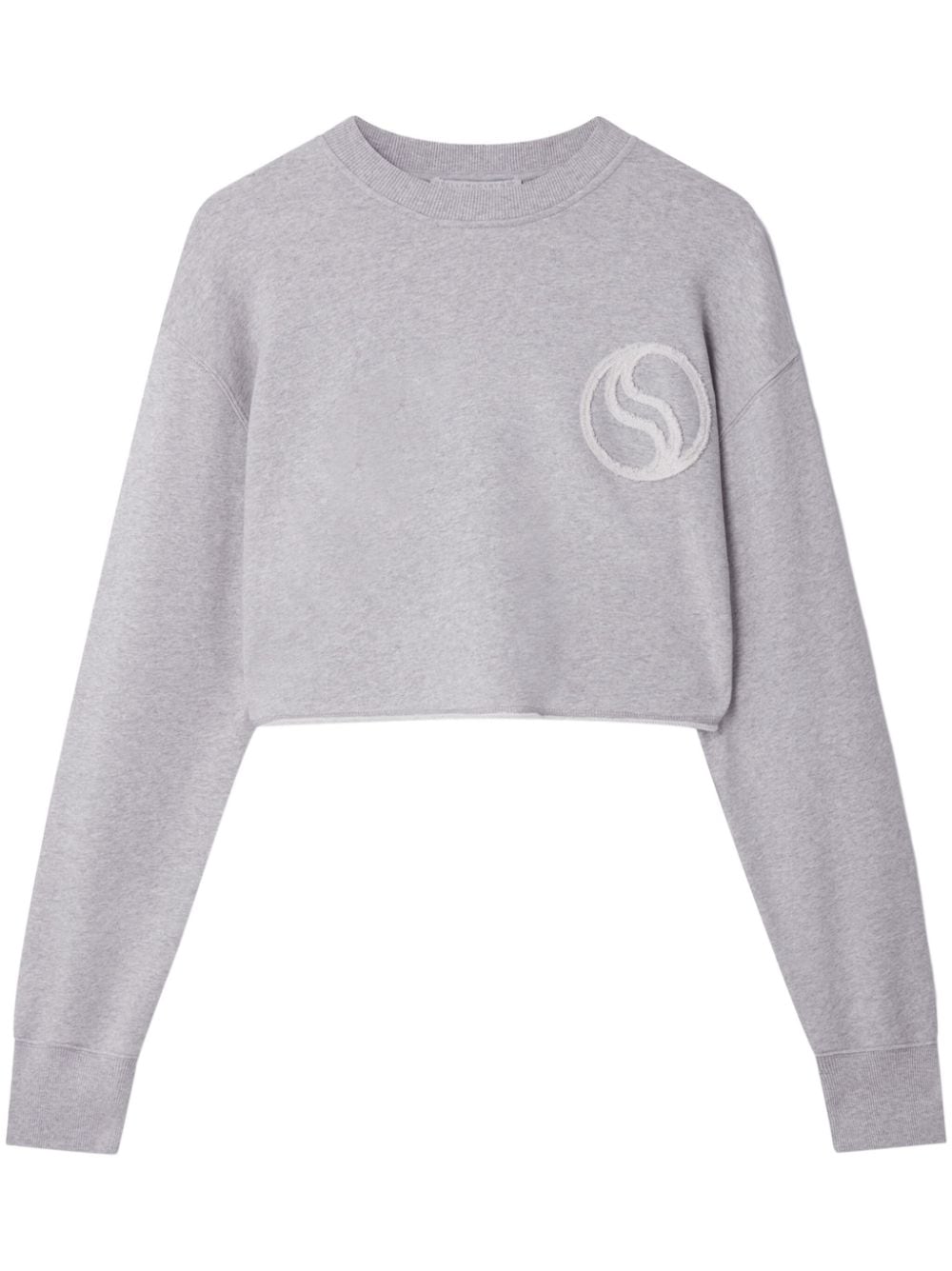 Stella McCartney S-Wave Cropped-Sweatshirt - Grau von Stella McCartney