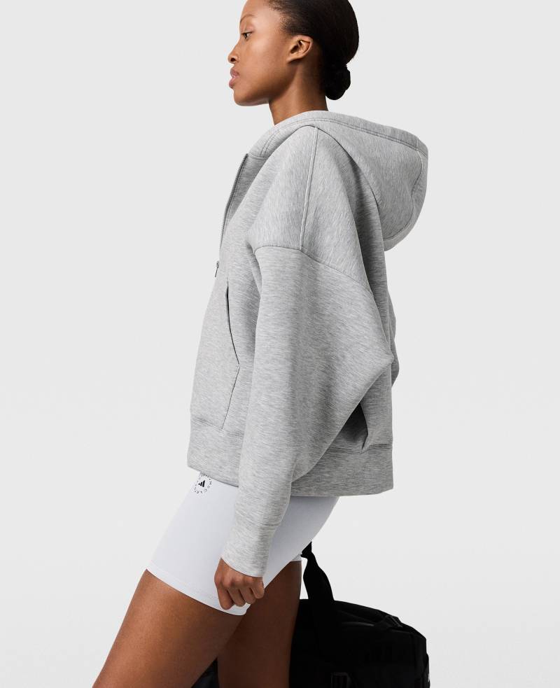 Stella McCartney - Scuba Kapuzenpullover mit Logo, Frau, Grau, Größe: L von Stella McCartney