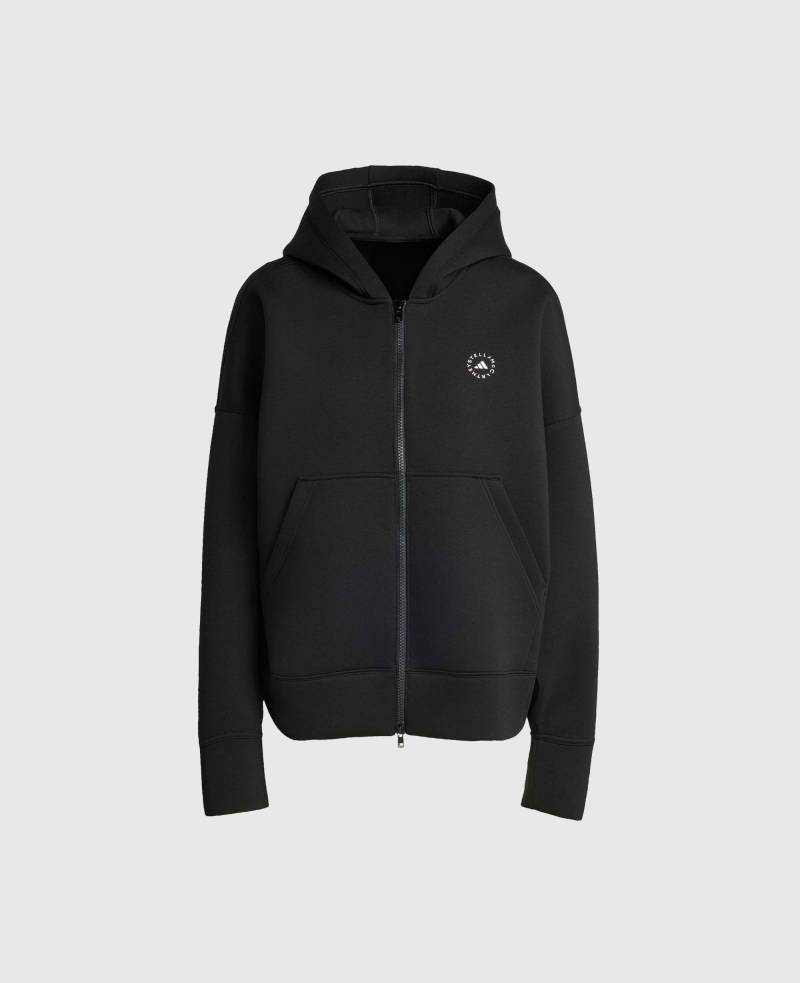 Stella McCartney - Scuba Kapuzenpullover mit Logo, Frau, Schwarz, Größe: S von Stella McCartney