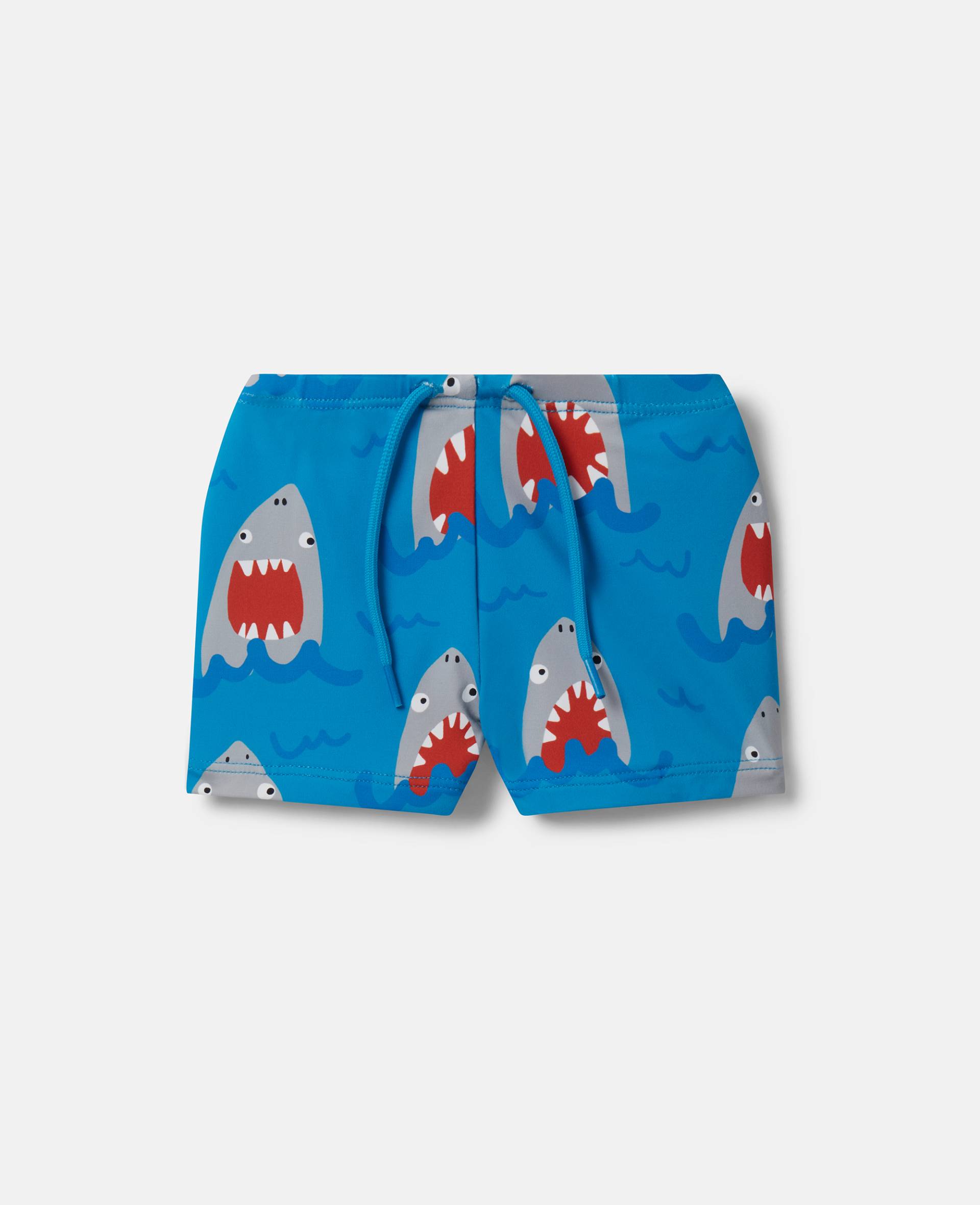 Stella McCartney - Shark Print Swimming Trunks, Frau, Blue, Größe: 12m von Stella McCartney