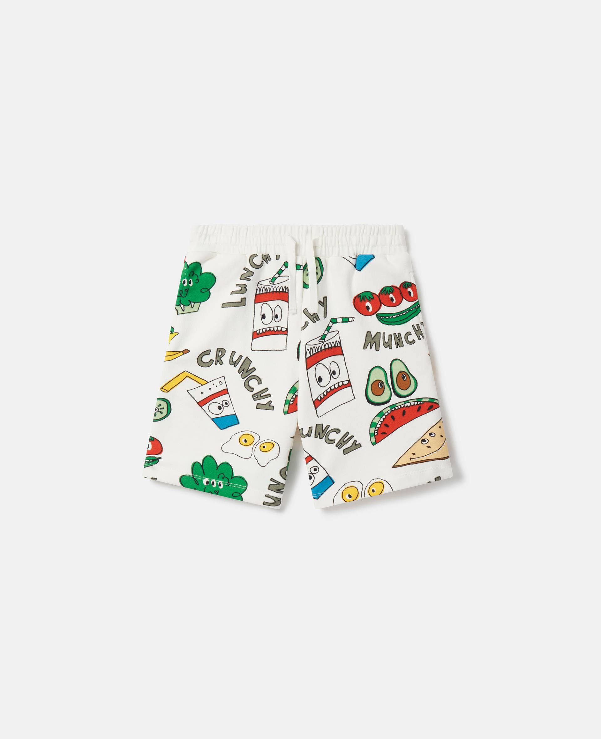 Stella McCartney - Shorts mit Crunchy Lunchy Print, Frau, Weiß Bunt, Größe: 3 von Stella McCartney