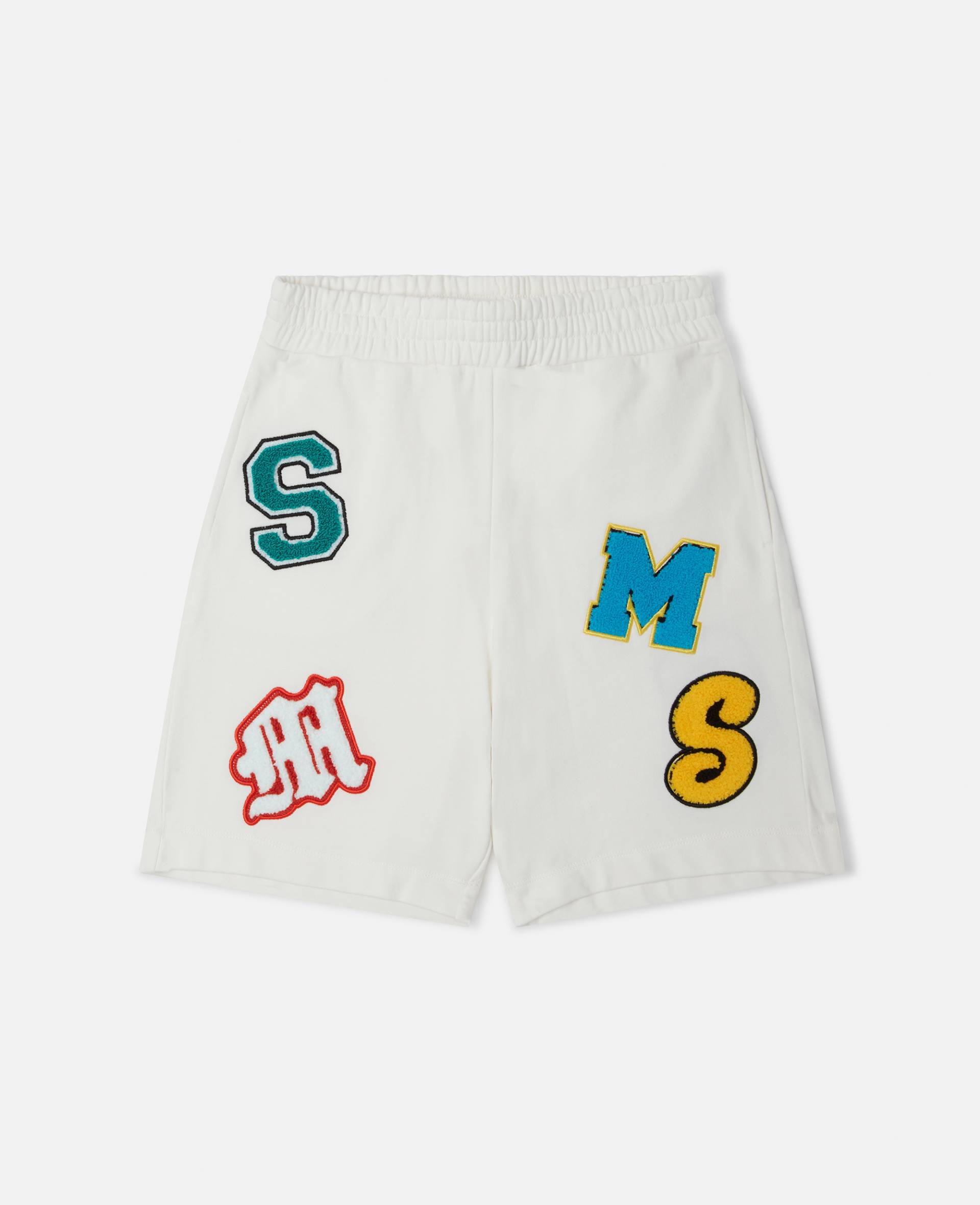 Stella McCartney - Shorts mit aufgestickten Markeninitialen, Creme, Größe: 2 von Stella McCartney