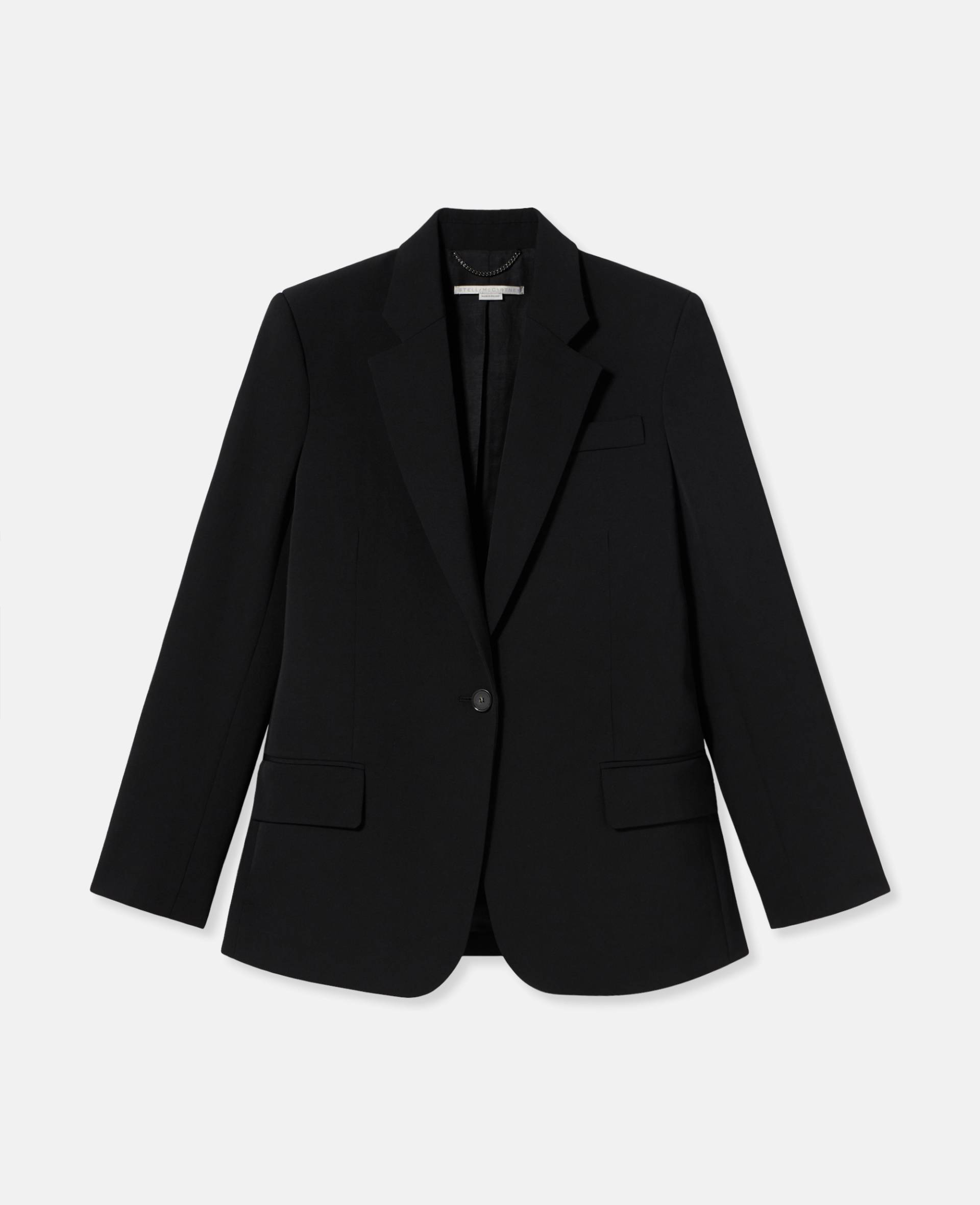 Stella McCartney - Slim Fit Boyfriend Blazer aus Wollflanell, Frau, Violett, Größe: 42 von Stella McCartney