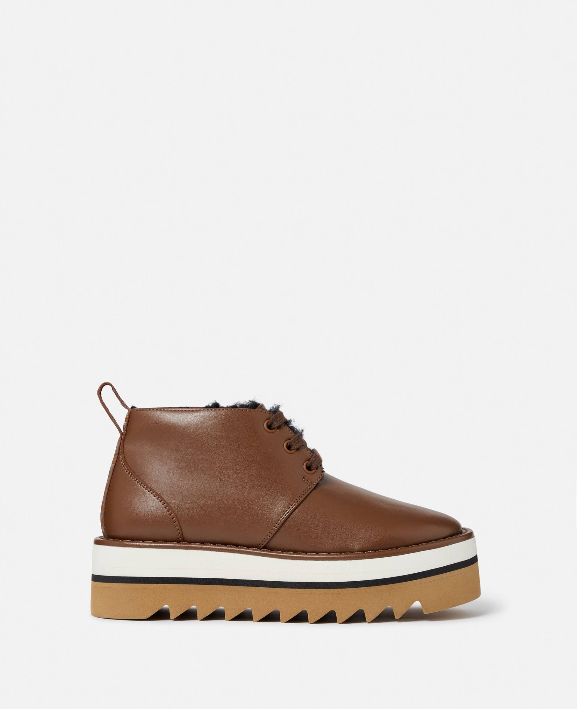 Stella McCartney - Stiefel Sneak-Elyse mit Futter aus Teddystoff, Frau, Havannabraun, Größe: 36 Stella McCartney - Stiefel Sneak-Elyse mit Futter aus Teddystoff, Frau, Havannabraun, Größe: 36 von Stella McCartney