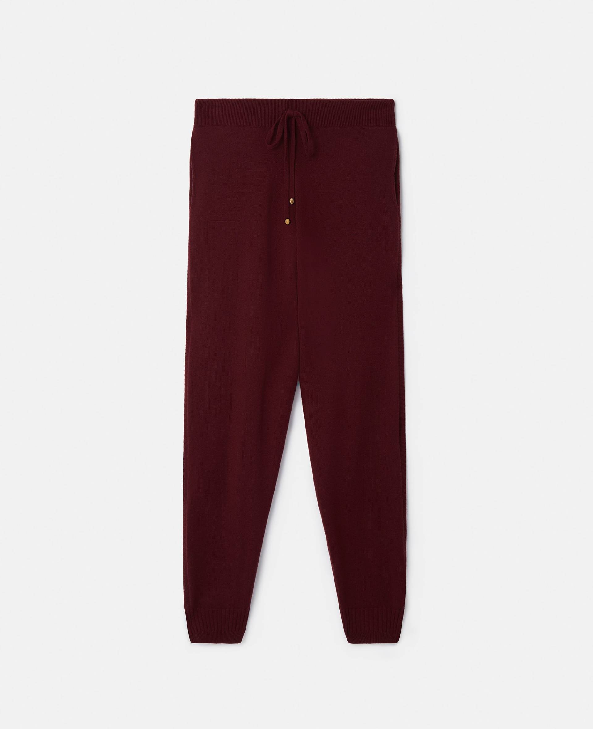 Stella McCartney - Stella Iconics Feinstrick-Hose mit Bündchen, Frau, Burgunder, Größe: L von Stella McCartney