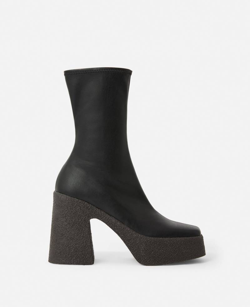 Stella McCartney - Stiefeletten mit Blockabsatz, Frau, Schwarz, Größe: 37h von Stella McCartney