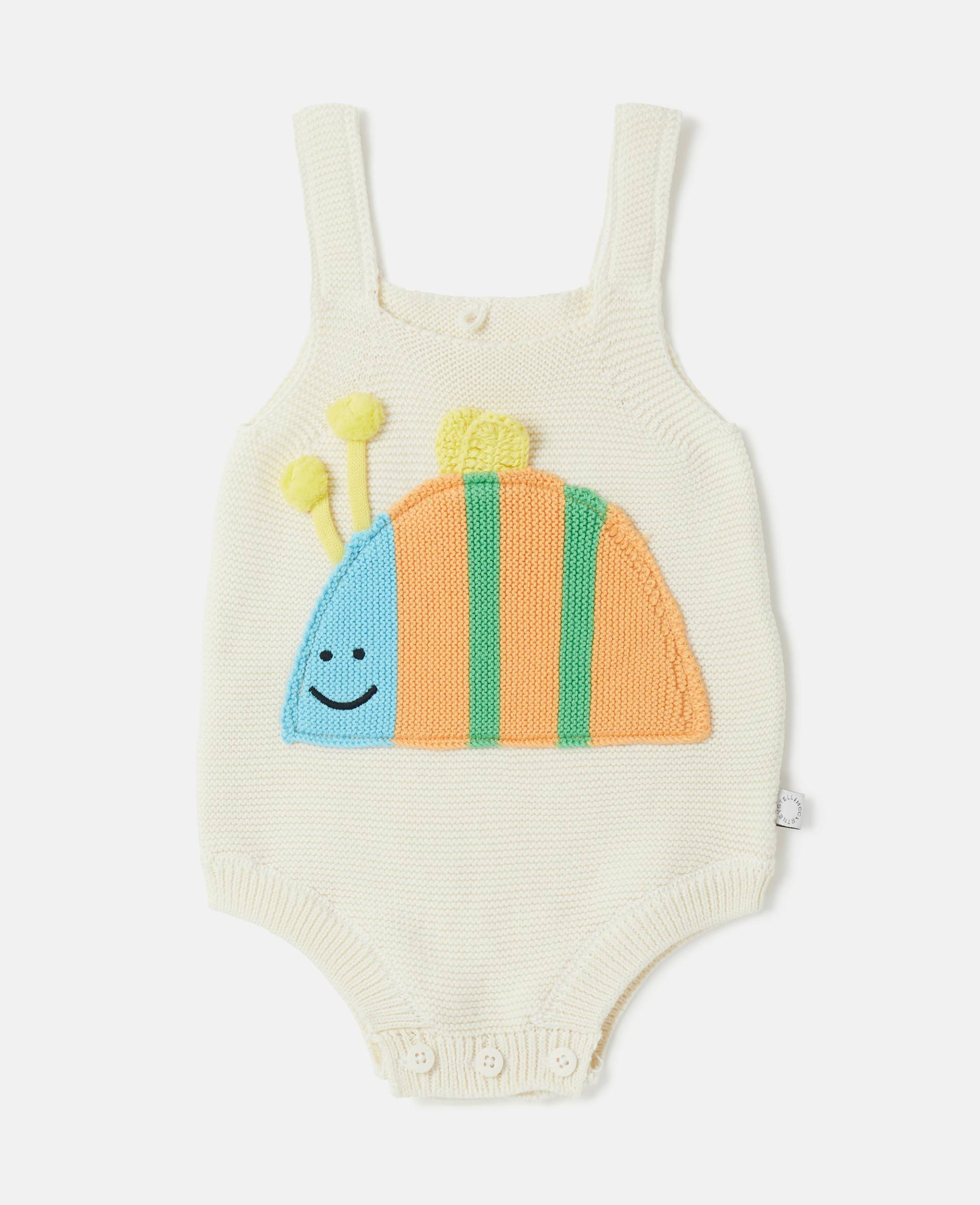 Stella McCartney - Striped Bumblebee Motif Bodysuit, Frau, Ivory, Größe: 12m von Stella McCartney