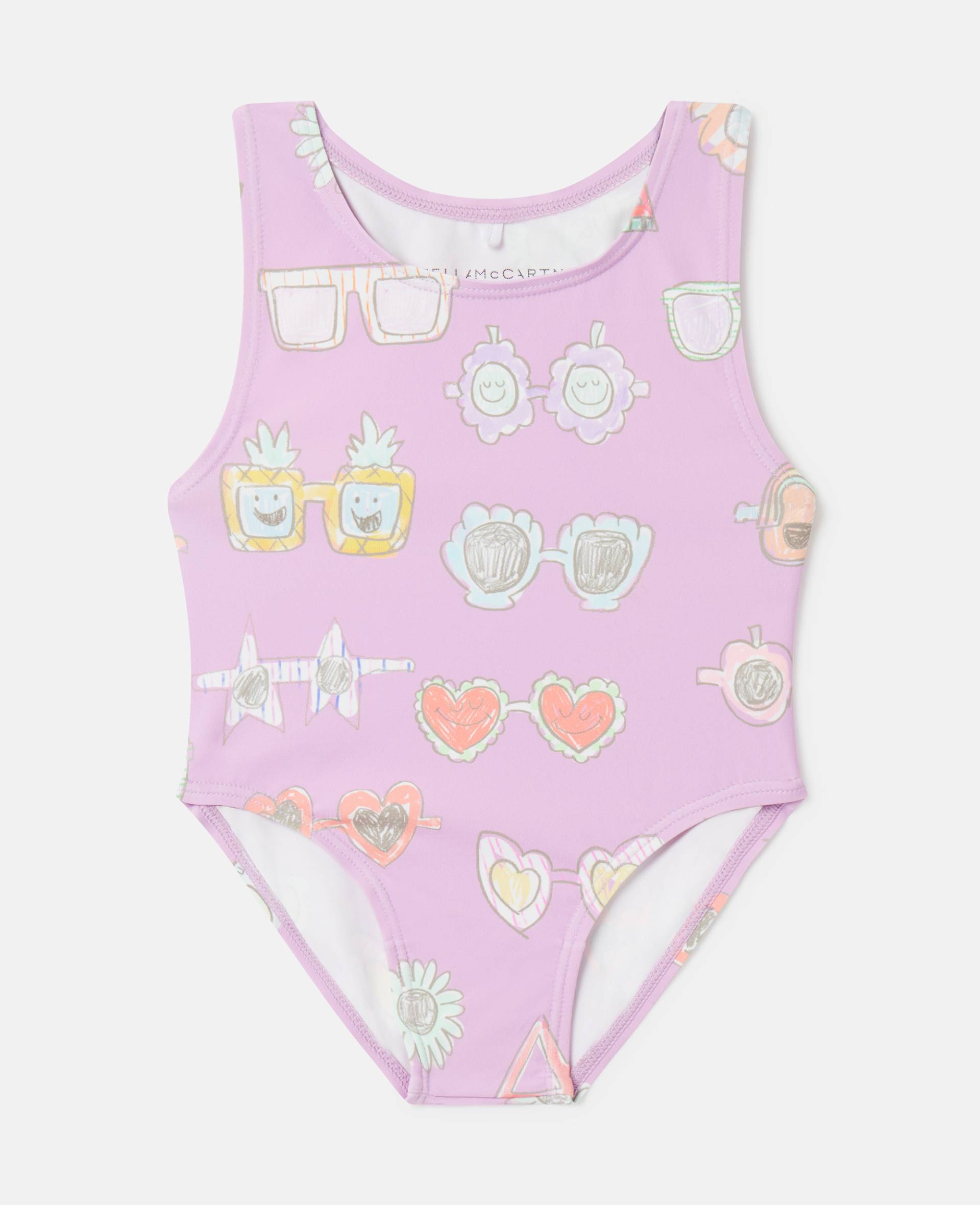 Stella McCartney - Sunglasses Doodle Print Swimsuit, Frau, Pink, Größe: 12m von Stella McCartney