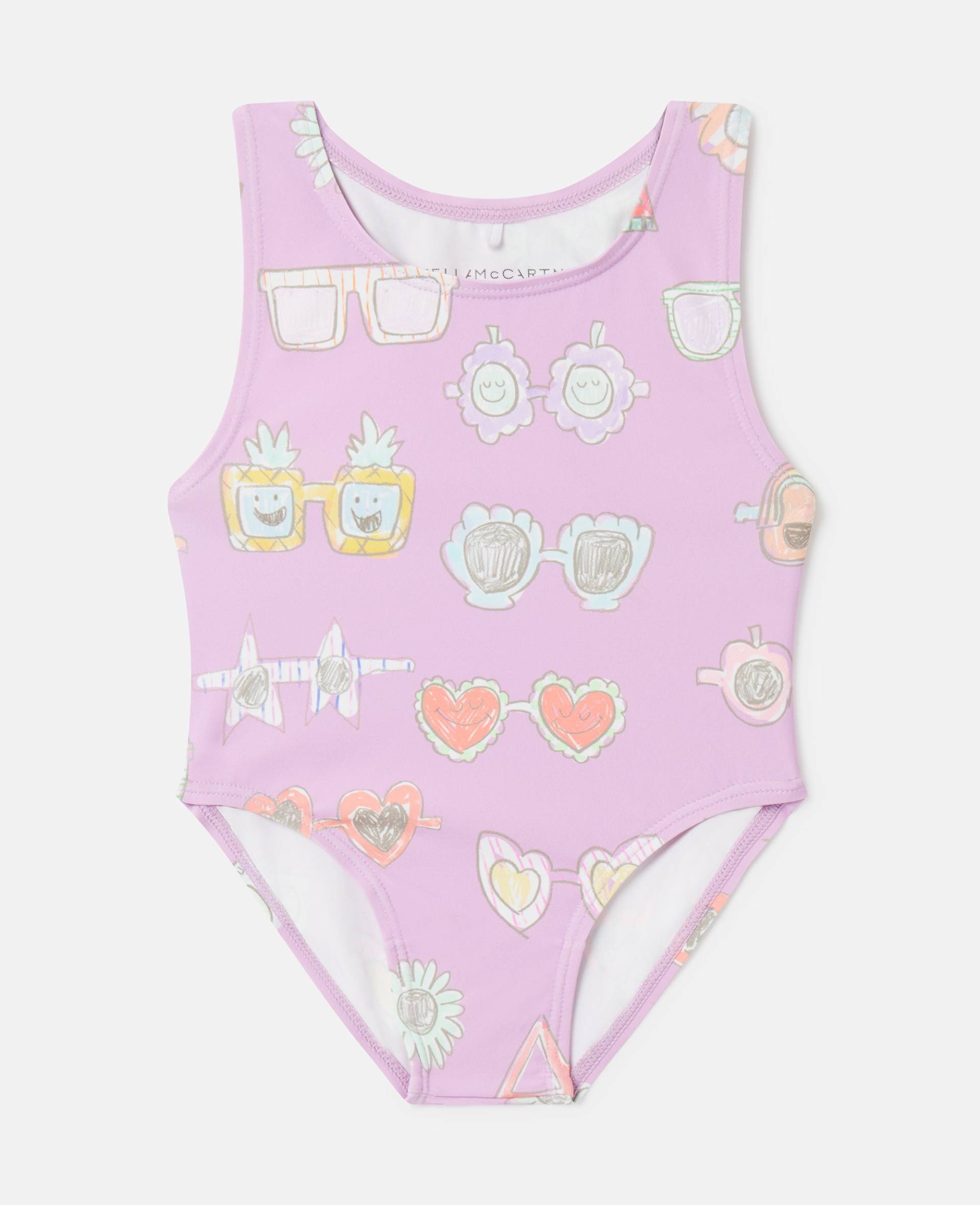 Stella McCartney - Sunglasses Doodle Print Swimsuit, Frau, Pink, Größe: 36m von Stella McCartney