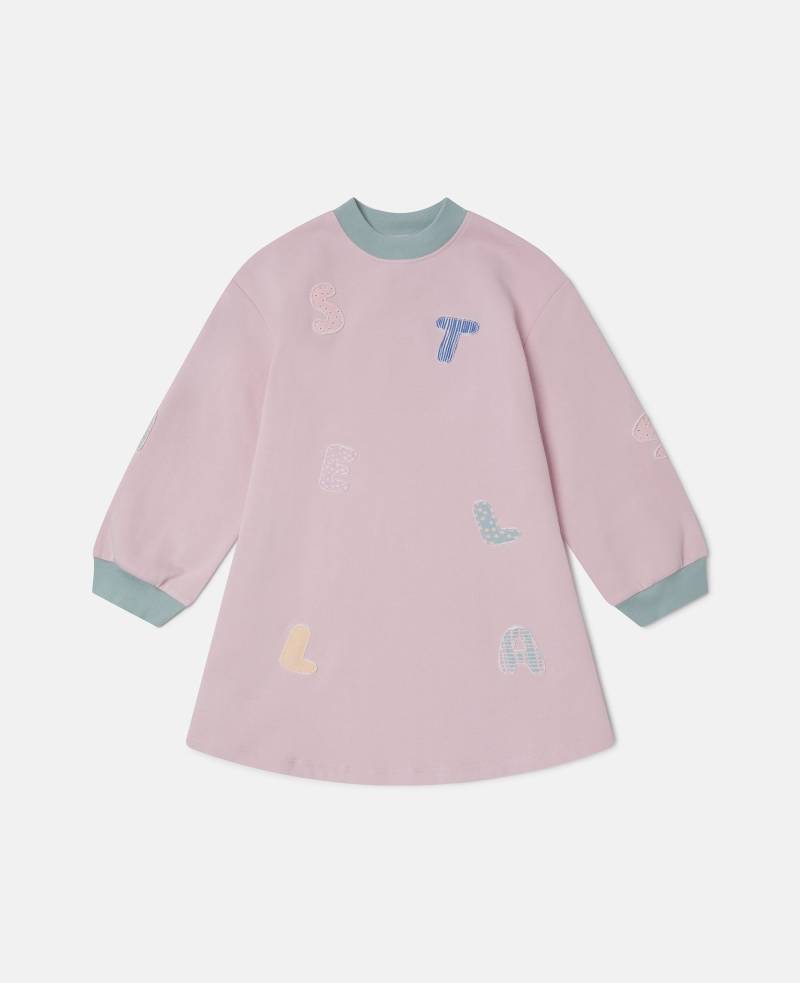 Stella McCartney - Sweatshirt-Kleid mit Logo-Stickerei, Violett, Größe: 5 von Stella McCartney