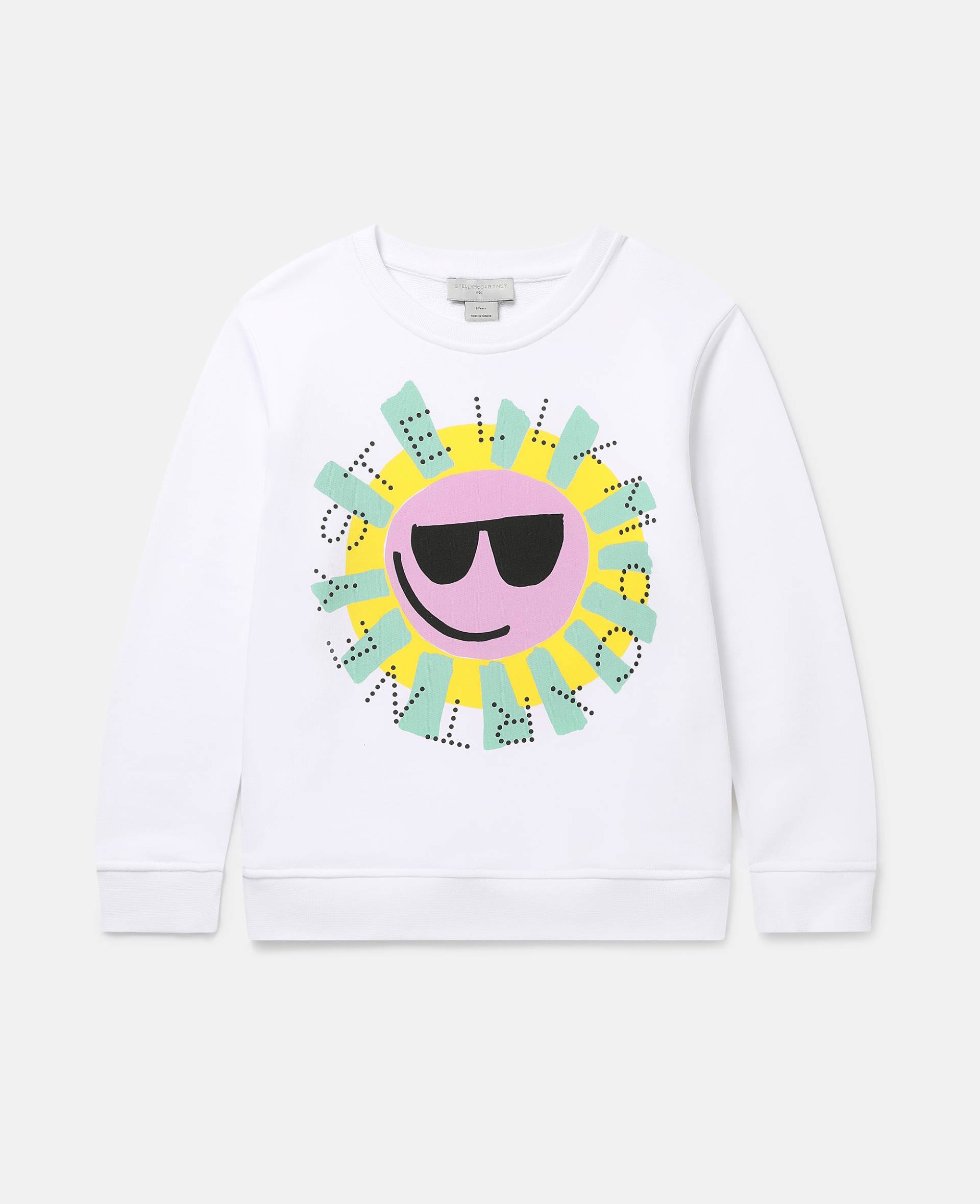 Stella McCartney - Sweatshirt mit Logo und Sonne, Frau, Weiß, Größe: 5 von Stella McCartney