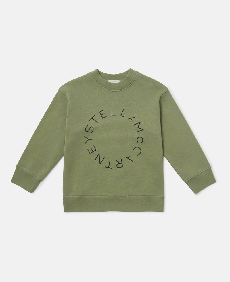 Stella McCartney - Sweatshirt mit Rundhalsausschnitt und Logo-Grafik, Grün, Größe: 8 von Stella McCartney