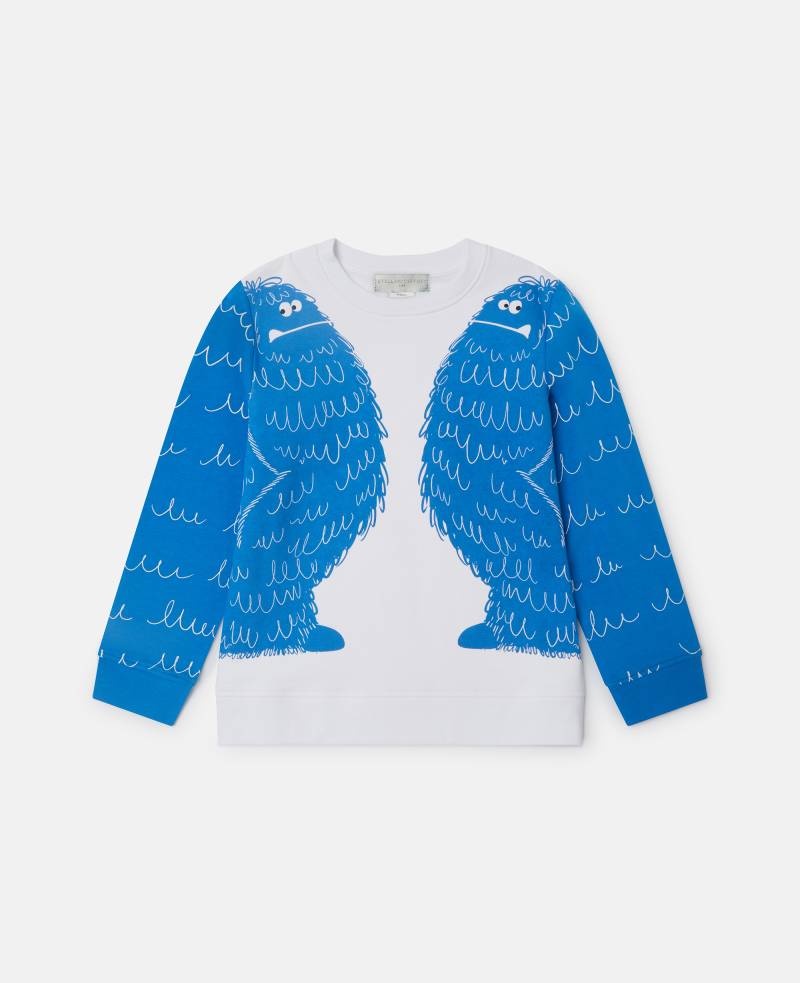 Stella McCartney - Sweatshirt mit Rundhalsausschnitt und Monster-Grafik, Reines Weiß, Größe: 3 von Stella McCartney