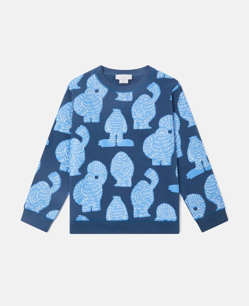 Stella McCartney - Sweatshirt mit Rundhalsausschnitt und Monster-Print, Blau, Größe: 5 von Stella McCartney