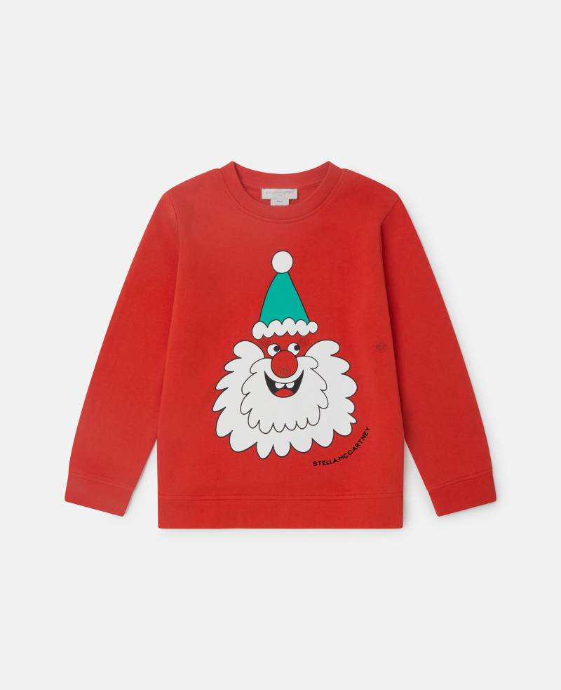 Stella McCartney - Sweatshirt mit Rundhalsausschnitt und Weihnachtsmann-Grafik, Rot, Größe: 8 von Stella McCartney