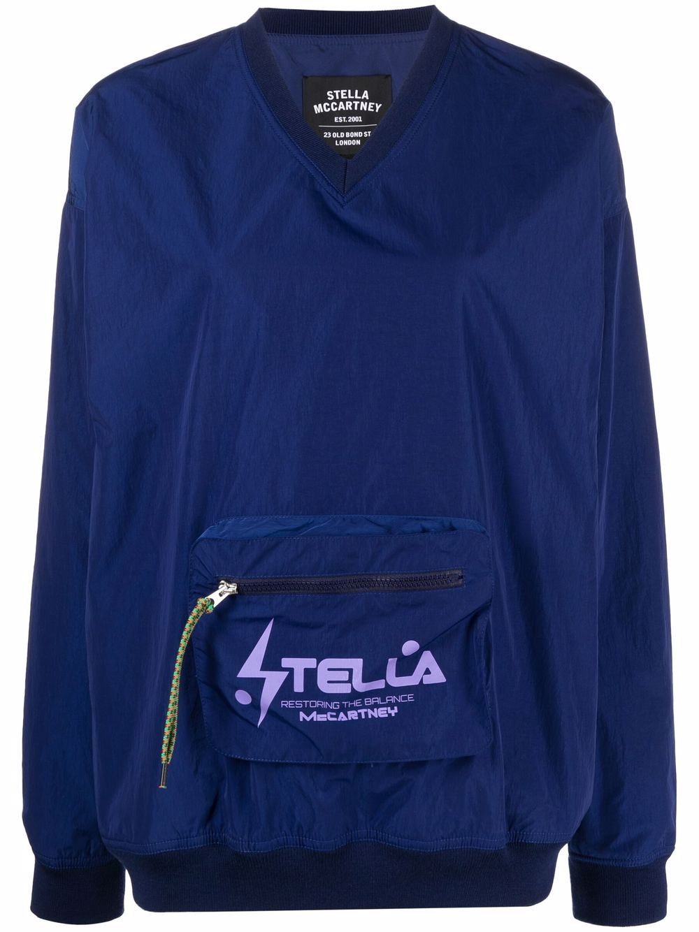 Stella McCartney Sweatshirt mit V-Ausschnitt - Blau von Stella McCartney