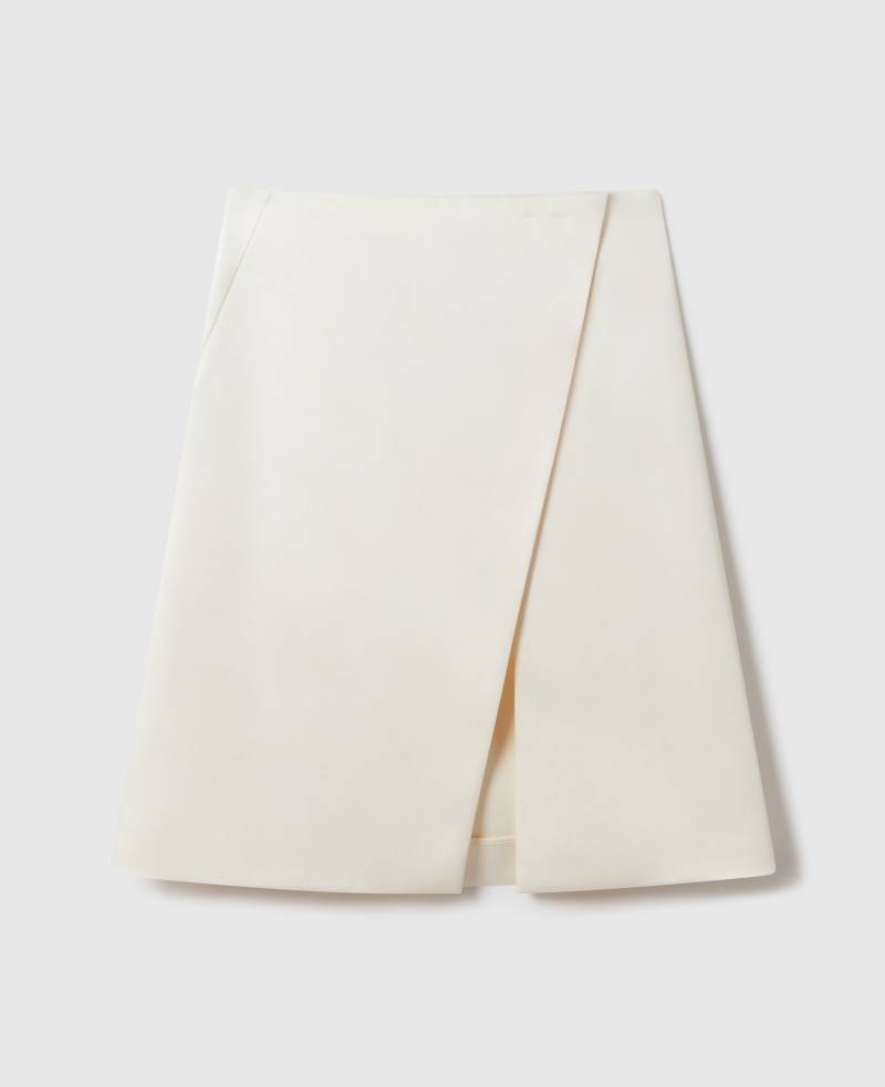 Stella McCartney - Tailoring-Midirock aus Satin, Frau, Creme, Größe: 42 von Stella McCartney