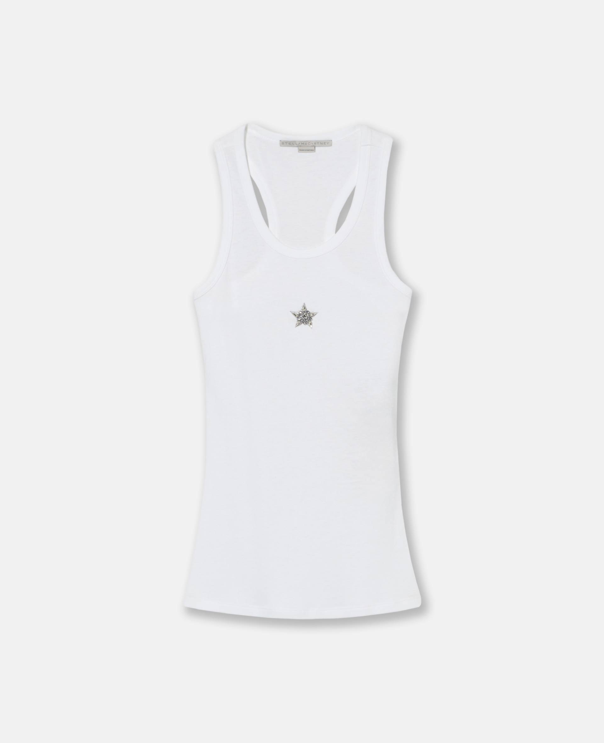 Stella McCartney - Tanktop Star, Frau, Reinweiß, Größe: XS von Stella McCartney