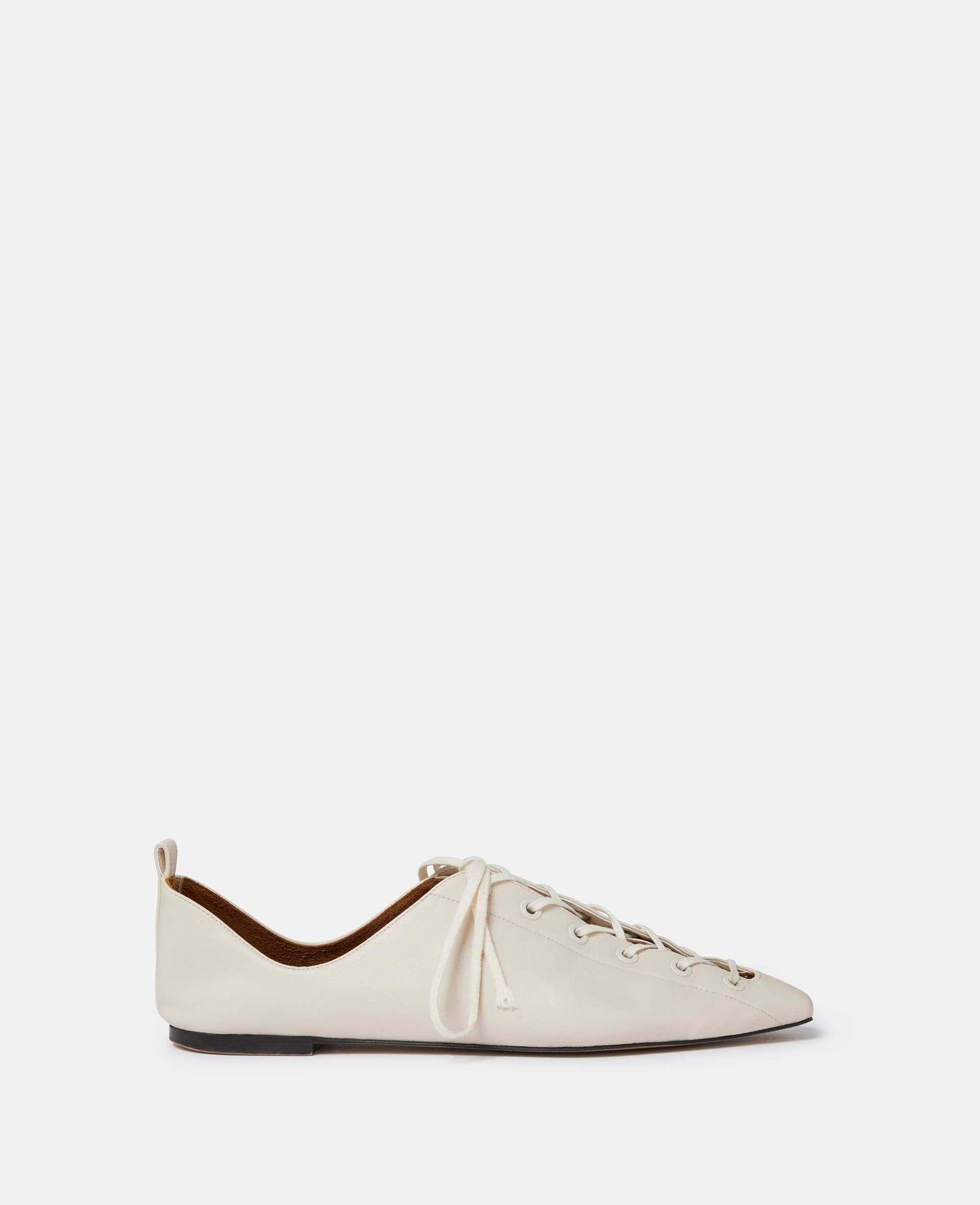 Stella McCartney - Terra Ballerinas aus Alter Mat mit Schnürung, Frau, Greggio white, Größe: 35 von Stella McCartney