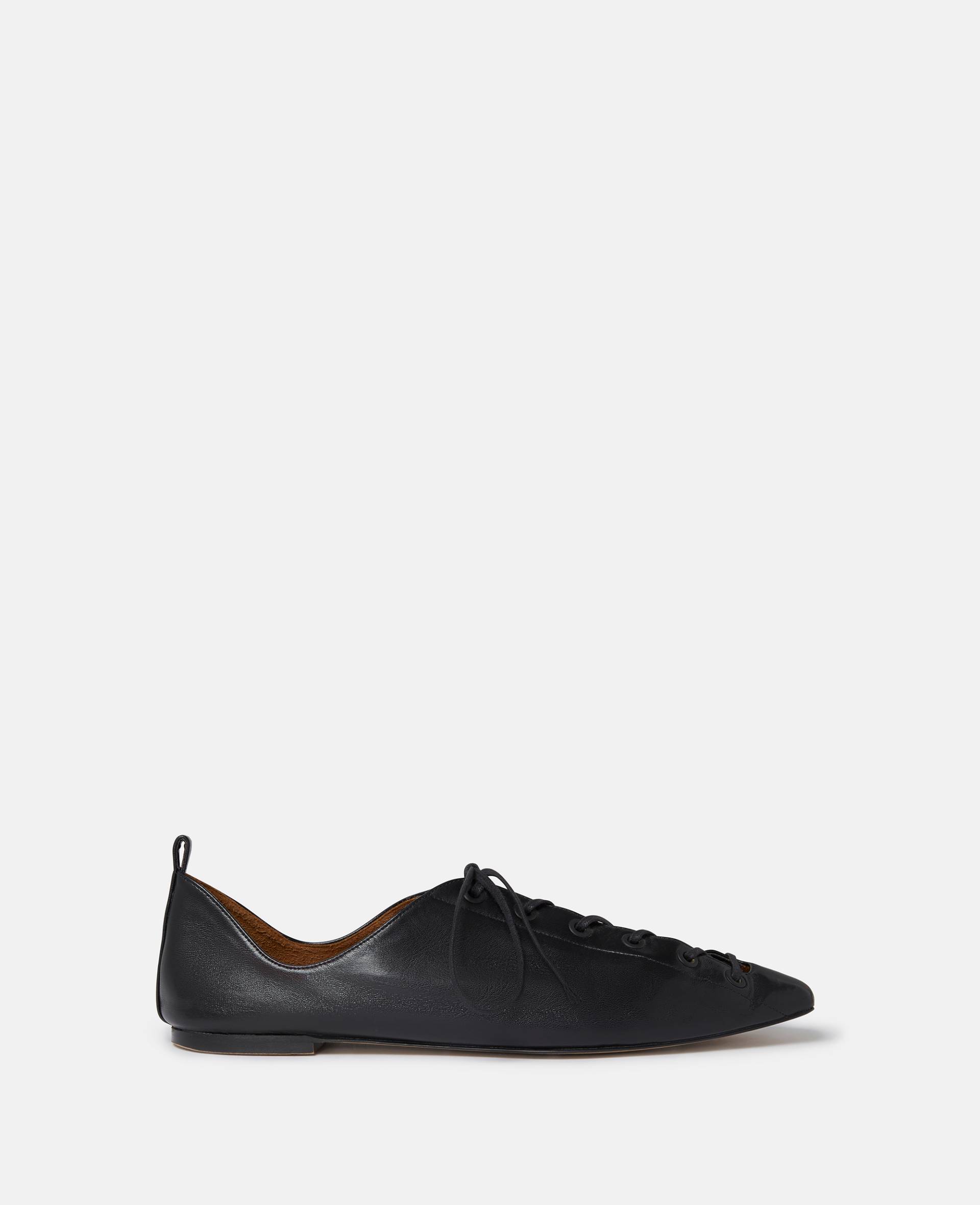 Stella McCartney - Terra Ballerinas aus Alter Mat mit Schnürung, Frau, Midnight black, Größe: 36 von Stella McCartney