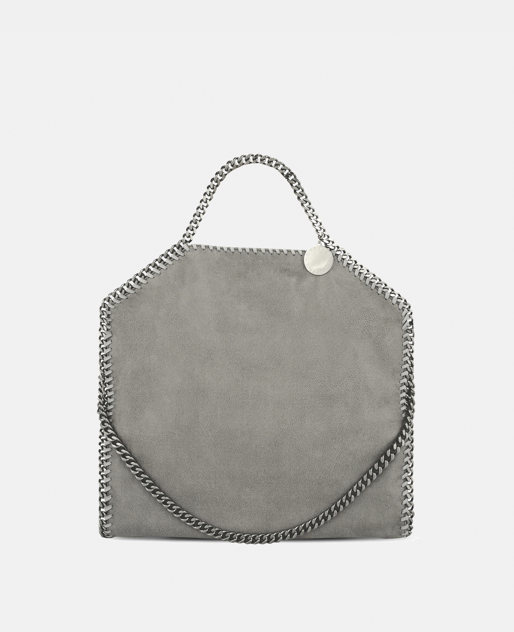 Stella McCartney - Tote Bag Falabella mit Ueberschlag, Frau, LIGHT GREY von Stella McCartney