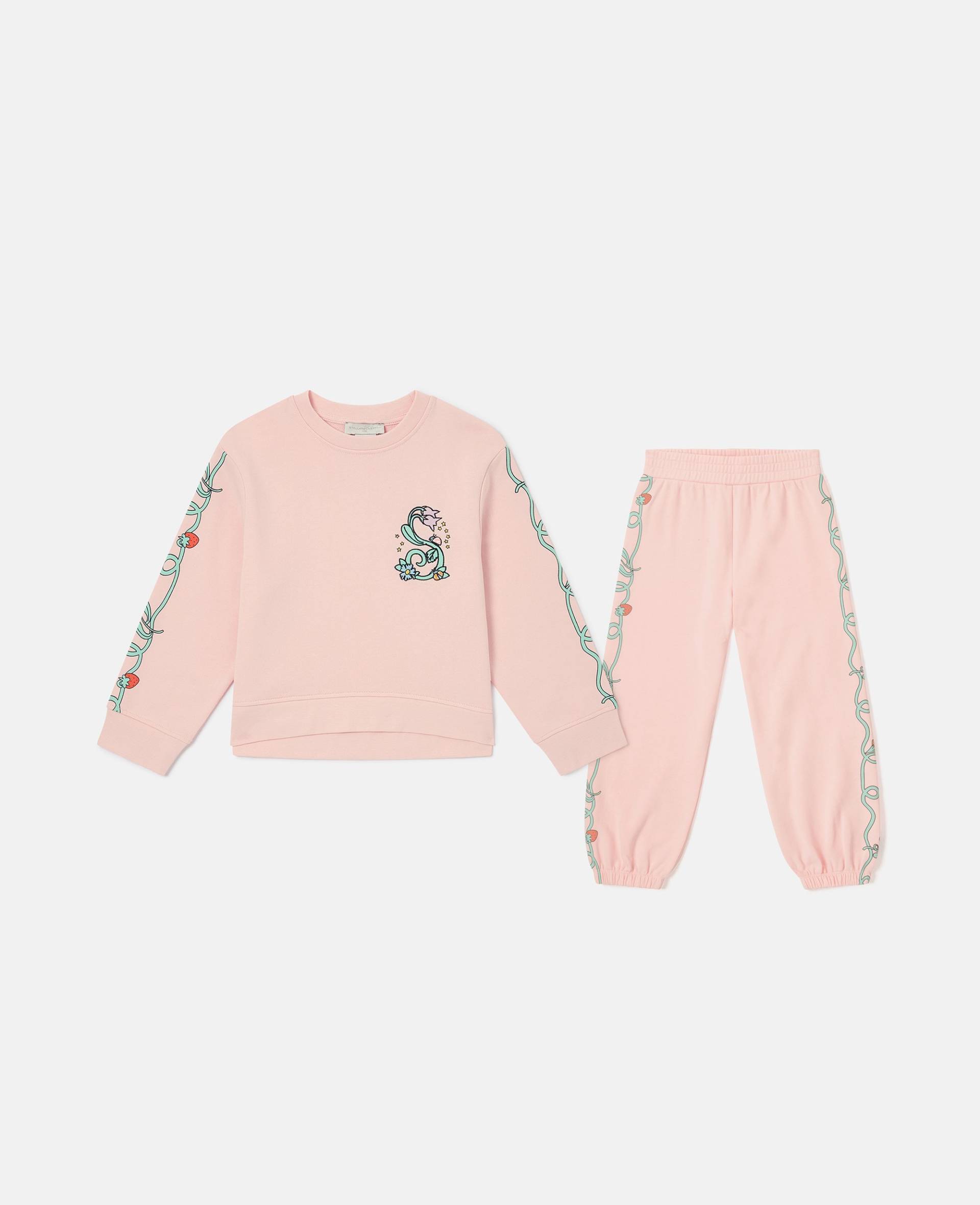 Stella McCartney - Trainingsanzug mit Blumen-Grafik, Frau, Rosa, Größe: 3 von Stella McCartney