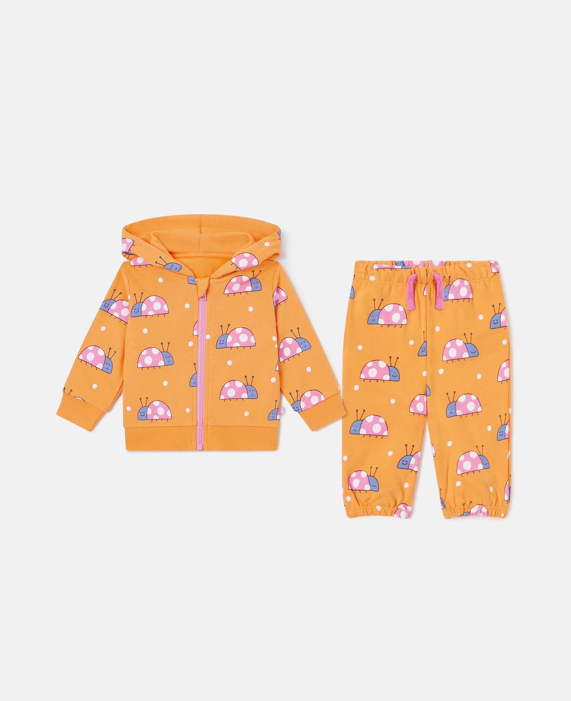 Stella McCartney - Trainingsanzug mit Marienkaefer-Print, Frau, Orange/Bunt, Größe: 18m von Stella McCartney