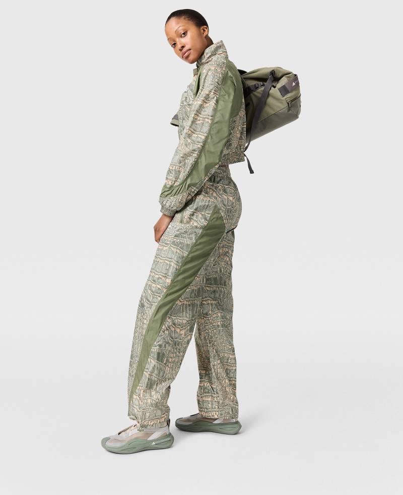 Stella McCartney - Trainingsjacke mit Trichterkragen und grafischem Print, Frau, Beige, Größe: L von Stella McCartney