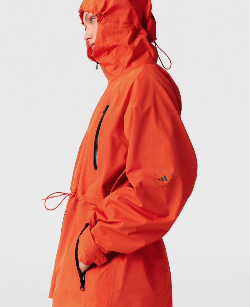 Stella McCartney - TrueNature Regenjacke mit Kapuze, Frau, Active Red, Größe: L von Stella McCartney