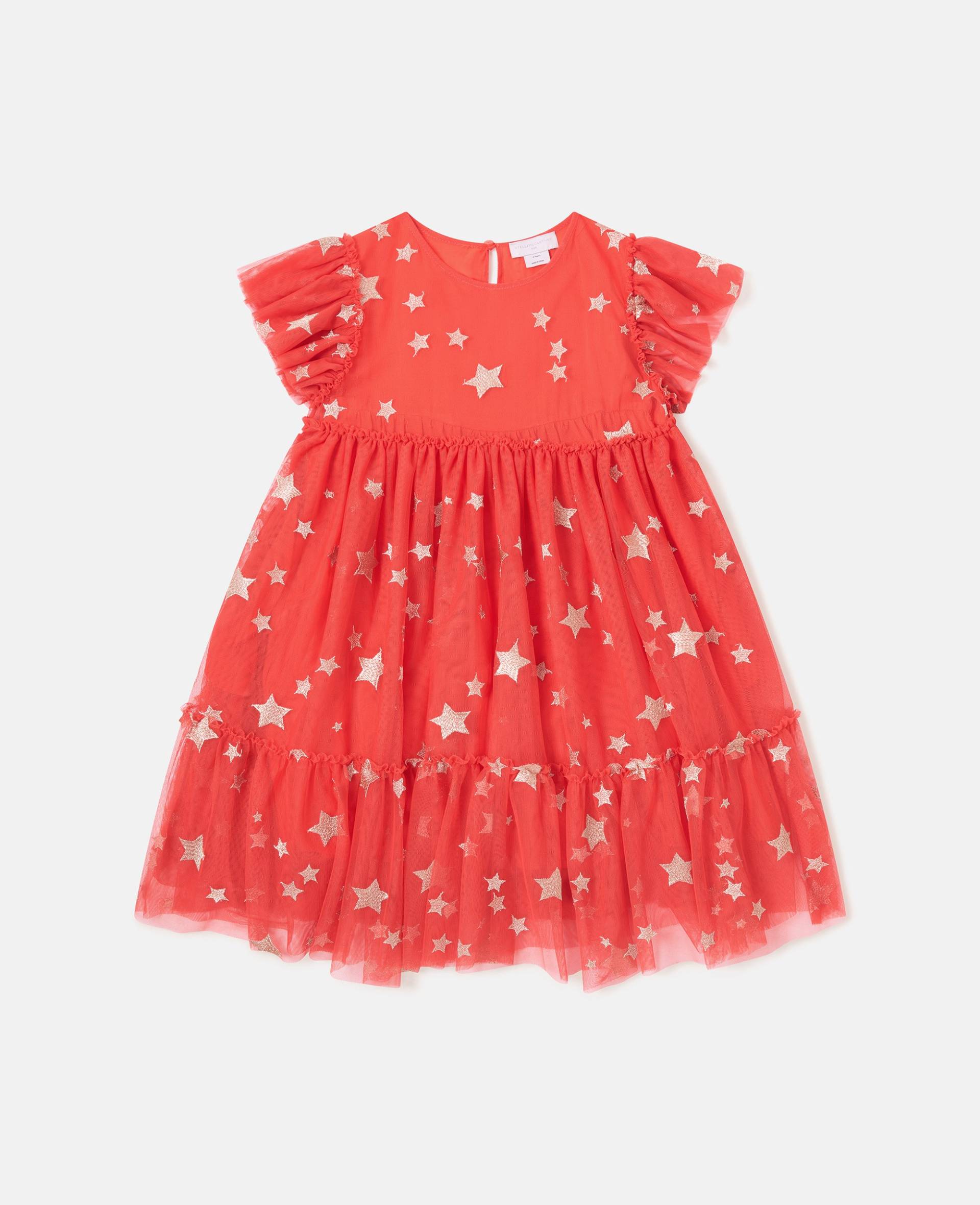 Stella McCartney - Tuellkleid mit Stern-Stickerei, Frau, Rot, Größe: 10 von Stella McCartney