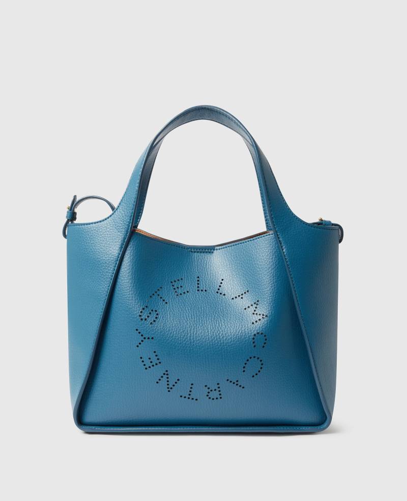 Stella McCartney - Umhänge-Tote-Bag mit Logo, Frau, Petrol von Stella McCartney