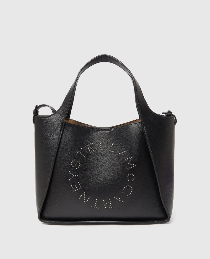 Stella McCartney - Umhänge-Tote-Bag mit Logo, Frau, Schwarz von Stella McCartney