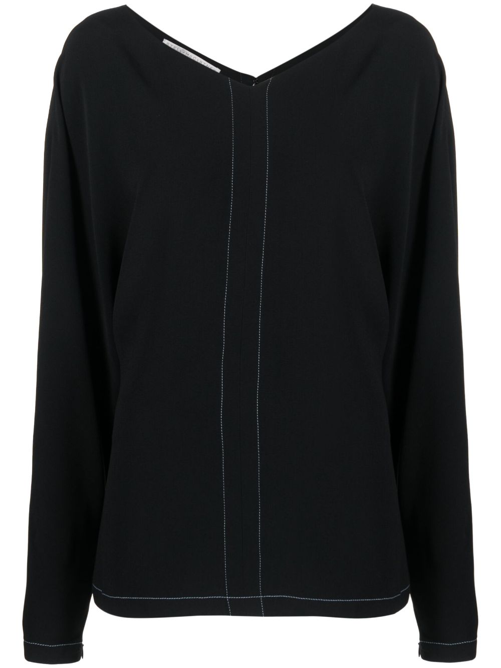 Stella McCartney Bluse mit V-Ausschnitt - Schwarz von Stella McCartney