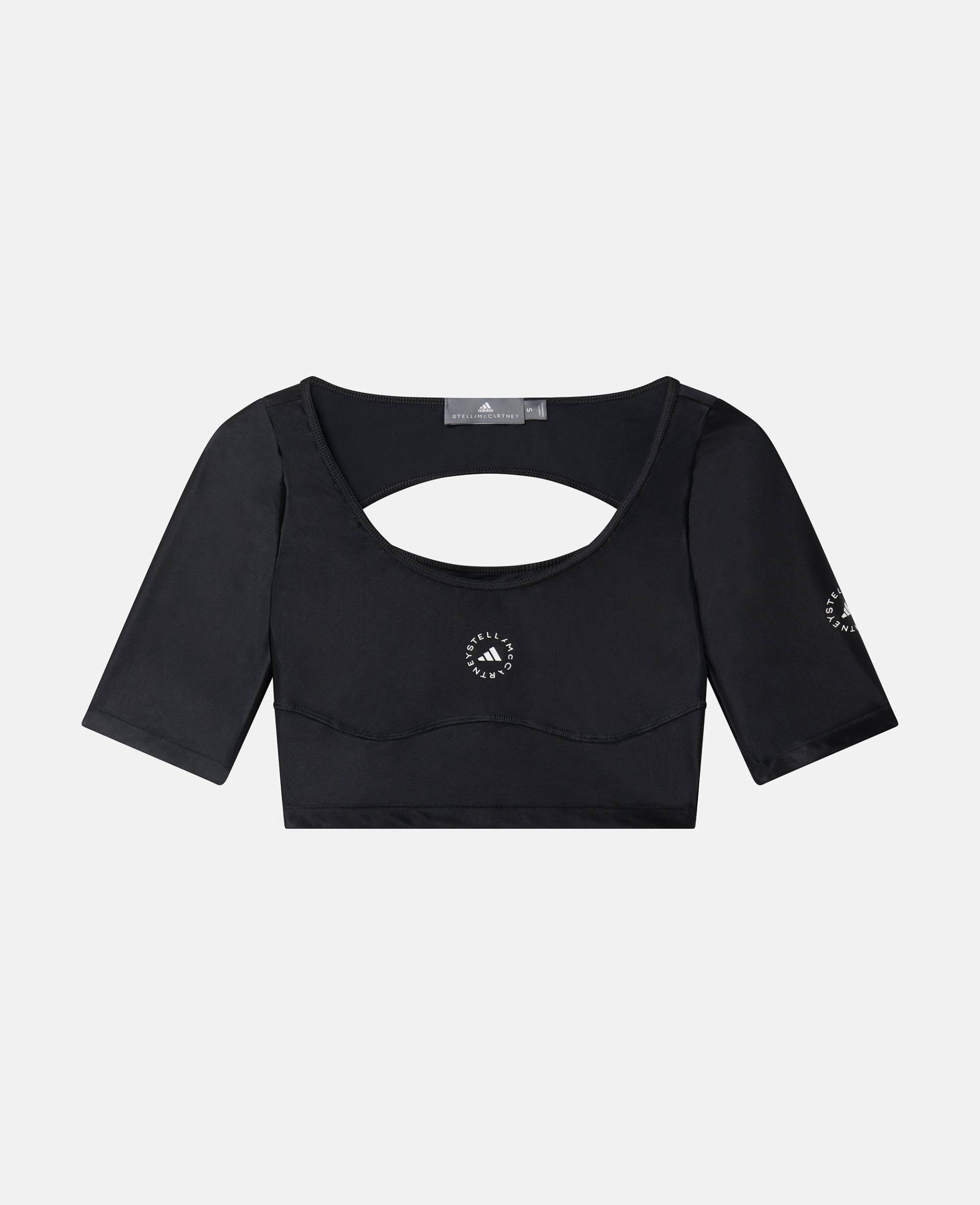 Stella McCartney - Verkürztes TruePurpose Top mit tiefem Ausschnitt, Frau, Schwarz, Größe: XL von Stella McCartney