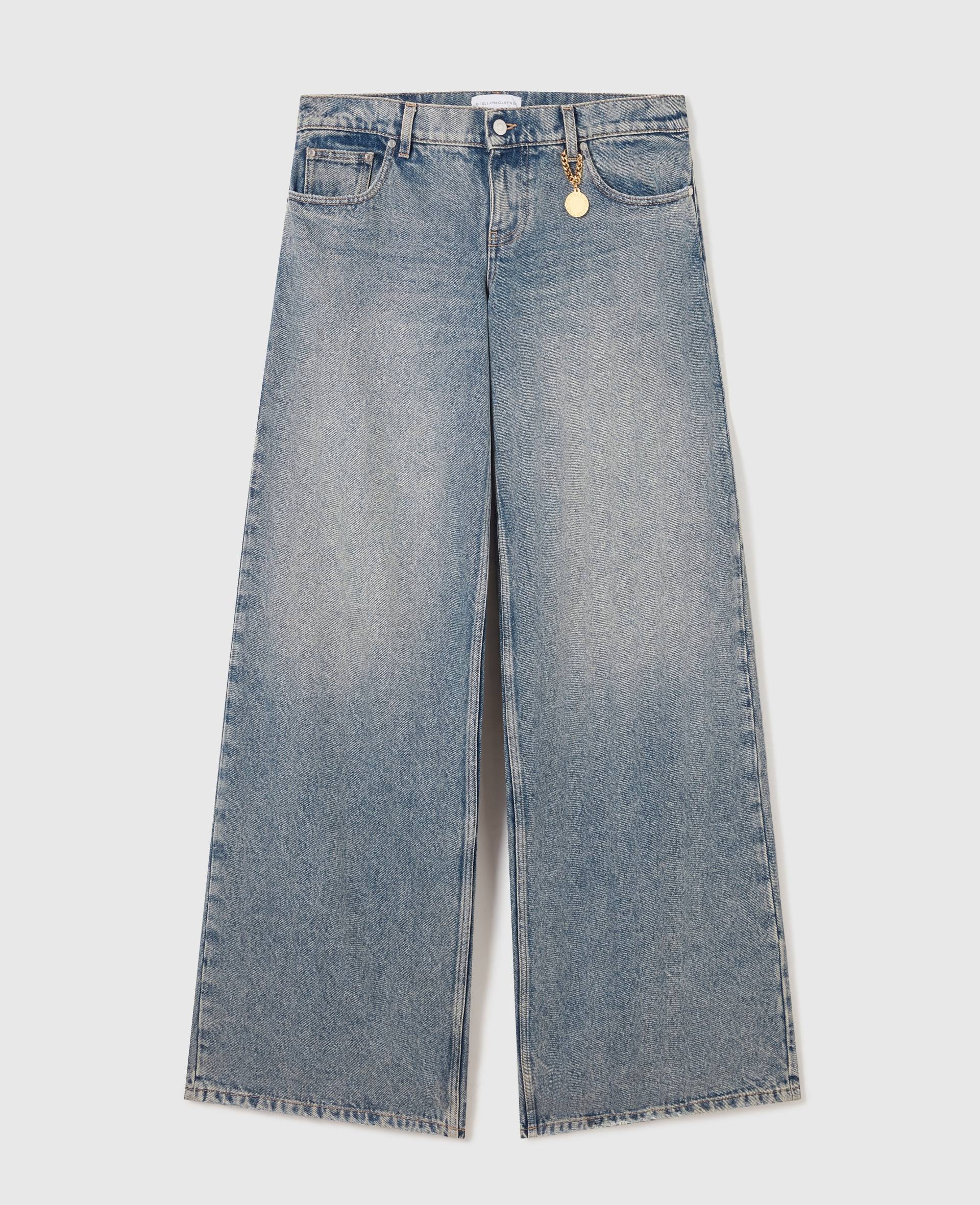 Stella McCartney - Vintage Wash Wide-Leg Jeans, Frau, Mid blue, Größe: 26 von Stella McCartney