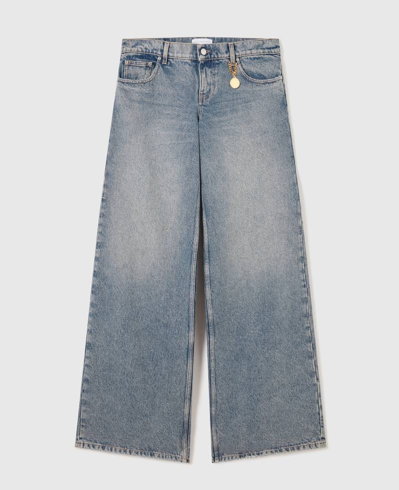 Stella McCartney - Vintage Wash Wide-Leg Jeans, Frau, Mid blue, Größe: 28 von Stella McCartney