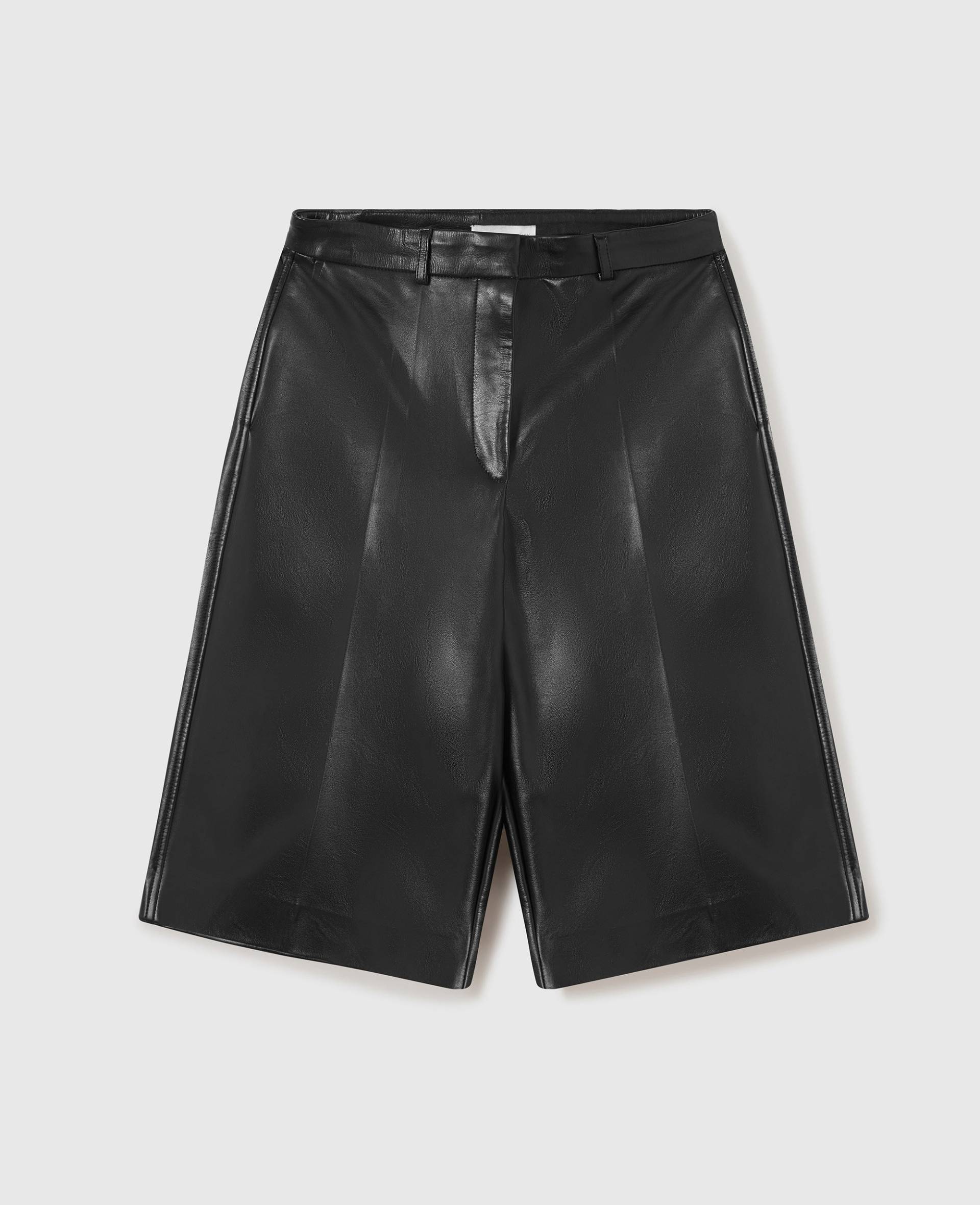 Stella McCartney - Wide-Leg Vegan Bermuda Shorts, Frau, Black, Größe: 42 von Stella McCartney