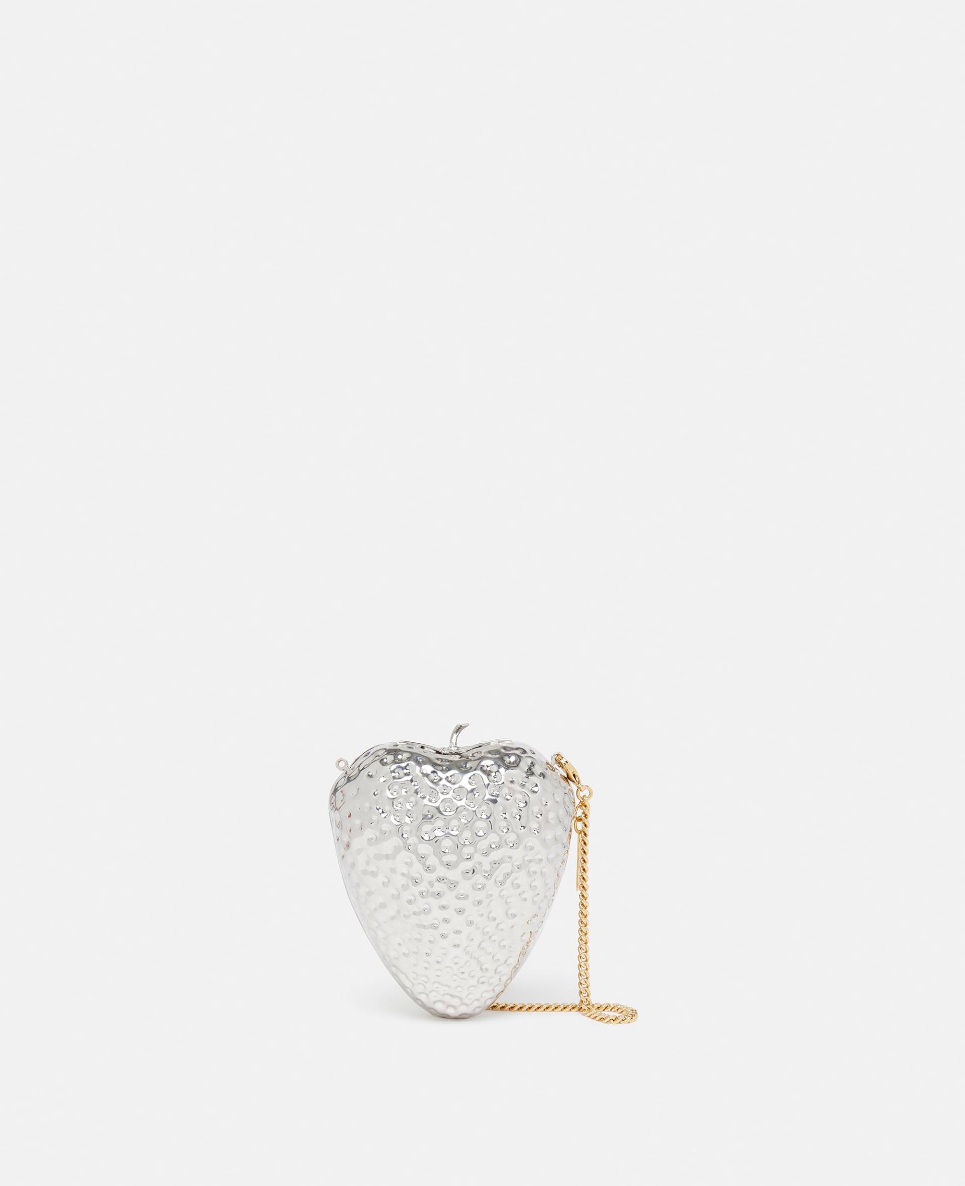 Stella McCartney - Zweifarbige Clutch aus Messing in Erdbeerform, Frau, Palladium/Gold von Stella McCartney