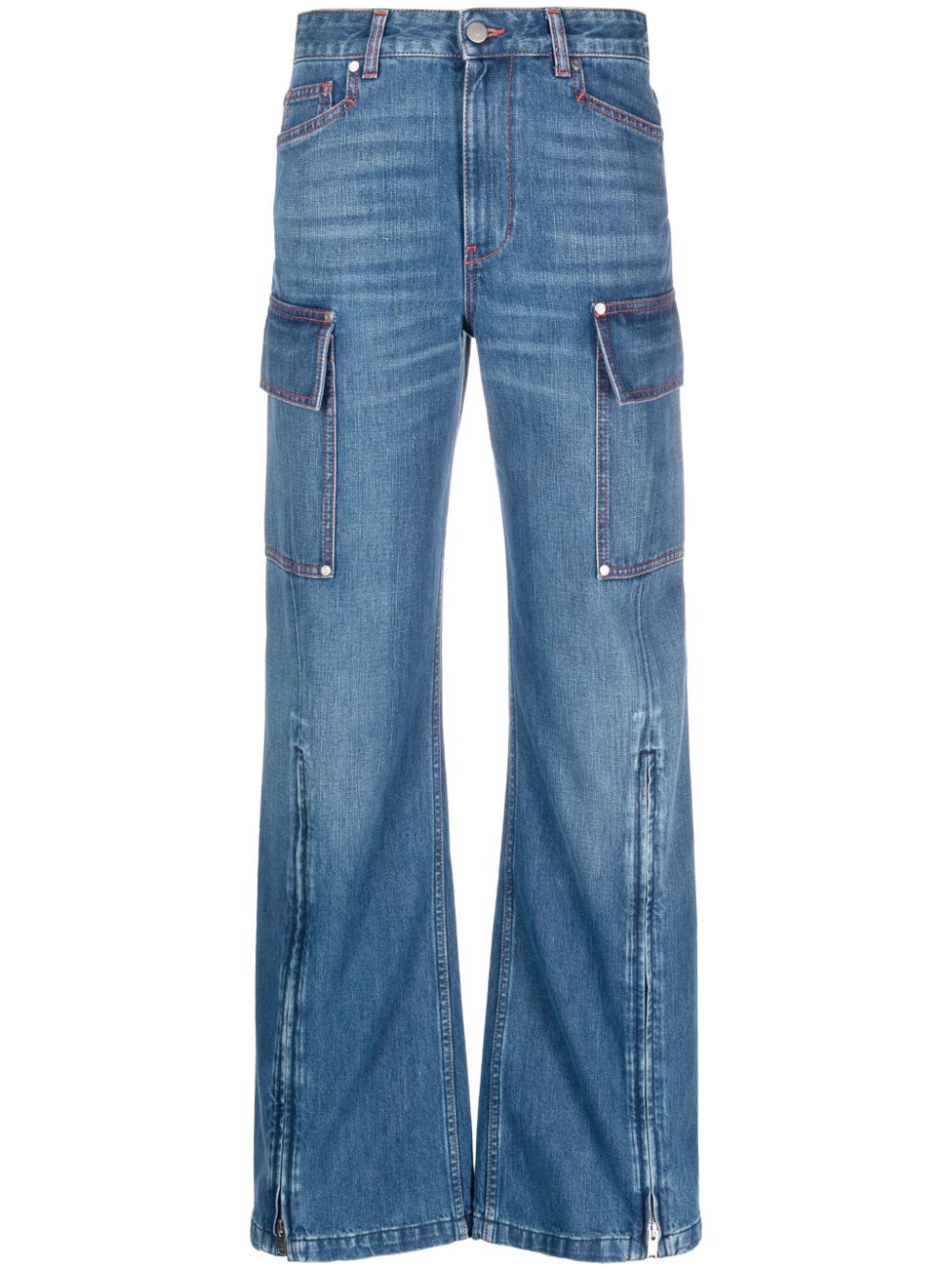 Stella McCartney Weite Jeans mit Reißverschluss am Knöchel - Blau von Stella McCartney