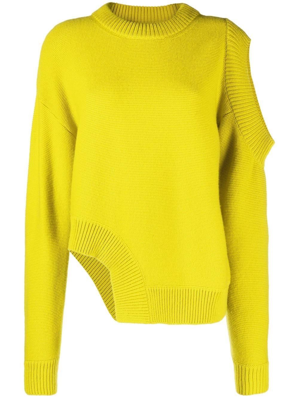 Stella McCartney Asymmetrischer Kaschmirpullover - Gelb von Stella McCartney