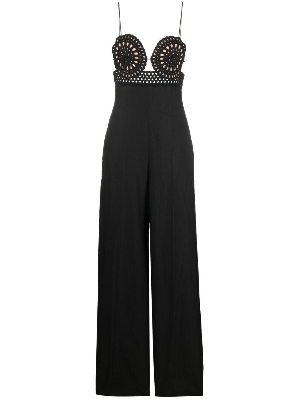 Stella McCartney Jumpsuit mit Lochstickerei - Schwarz von Stella McCartney