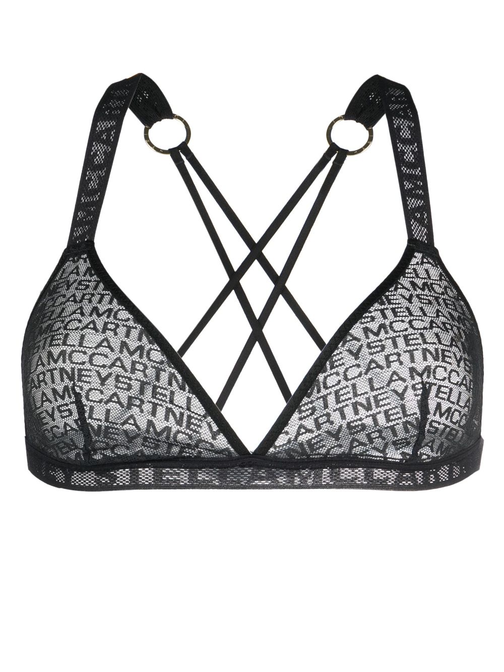 Stella McCartney BH mit Logo-Print - Schwarz von Stella McCartney