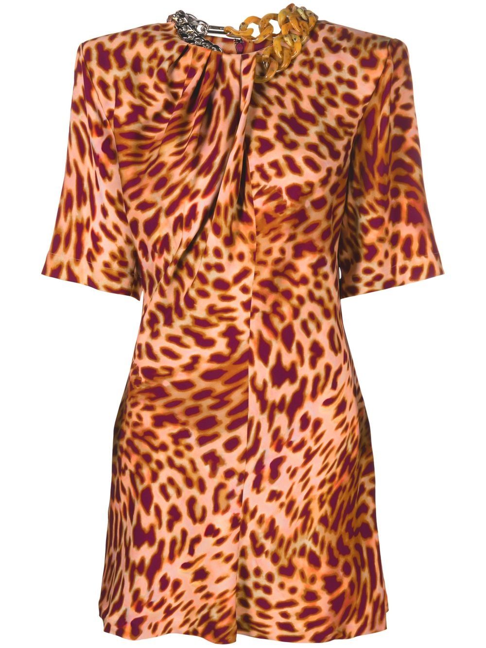 Stella McCartney Minikleid mit Leoparden-Print - Rosa von Stella McCartney