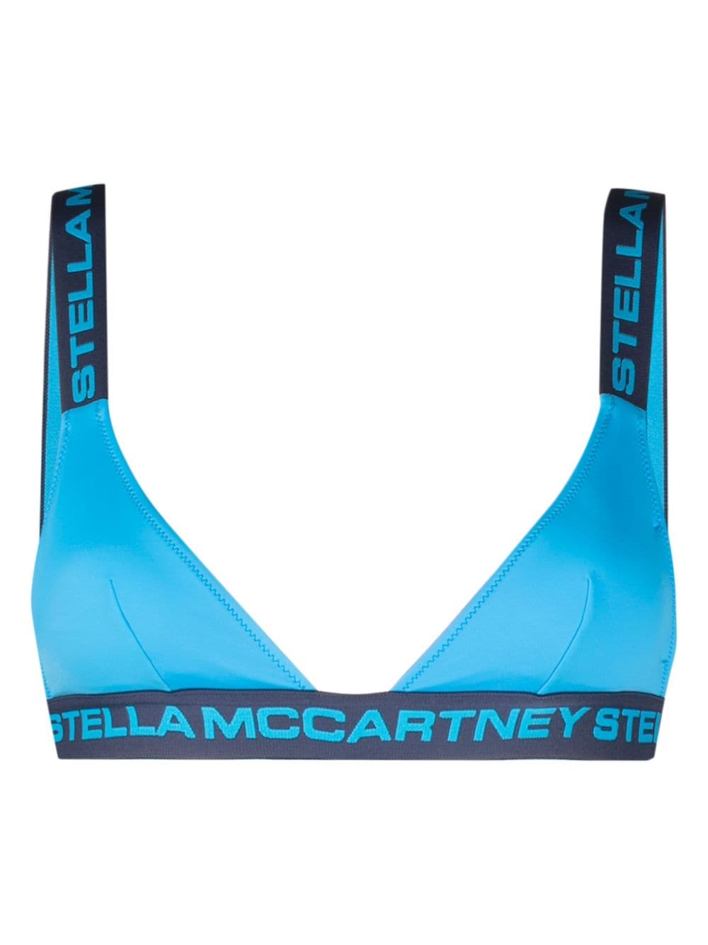 Stella McCartney Bikinioberteil mit Logo-Verzierung - Blau von Stella McCartney