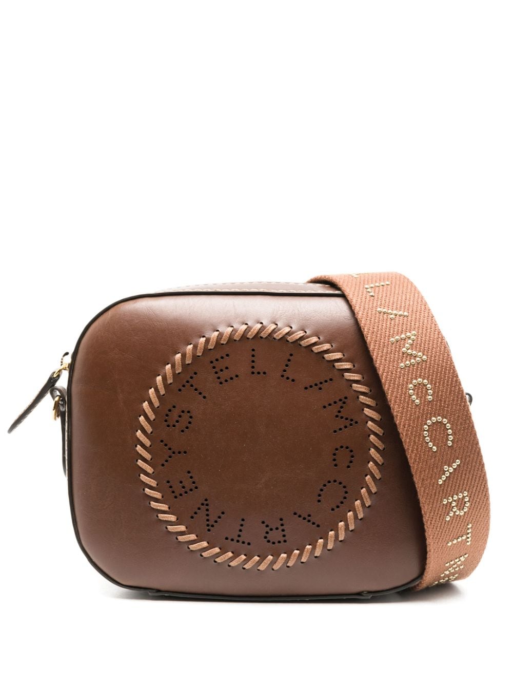 Stella McCartney Mini Kameratasche mit Logo - Braun von Stella McCartney