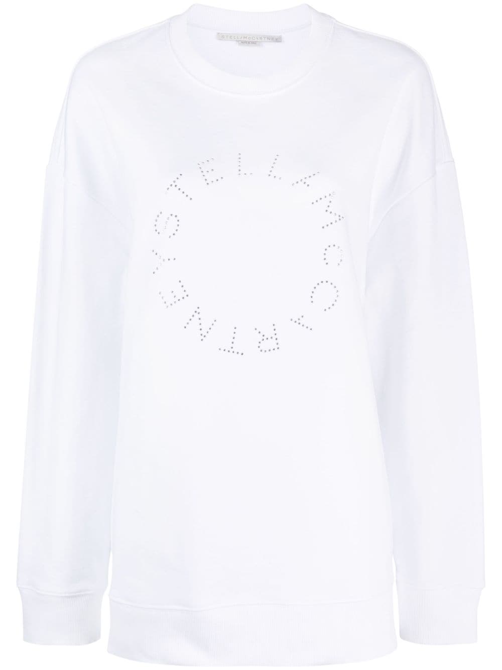 Stella McCartney Sweatshirt mit Strass-Logo - Weiß von Stella McCartney