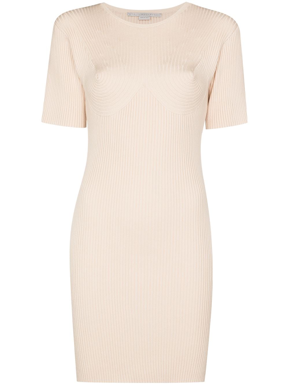 Stella McCartney Minikleid aus geripptem Strick - Nude von Stella McCartney